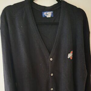 LAMODE Ohio State Men's Black Long Sleeve Button-Up Sweater Lightweight Size: XL